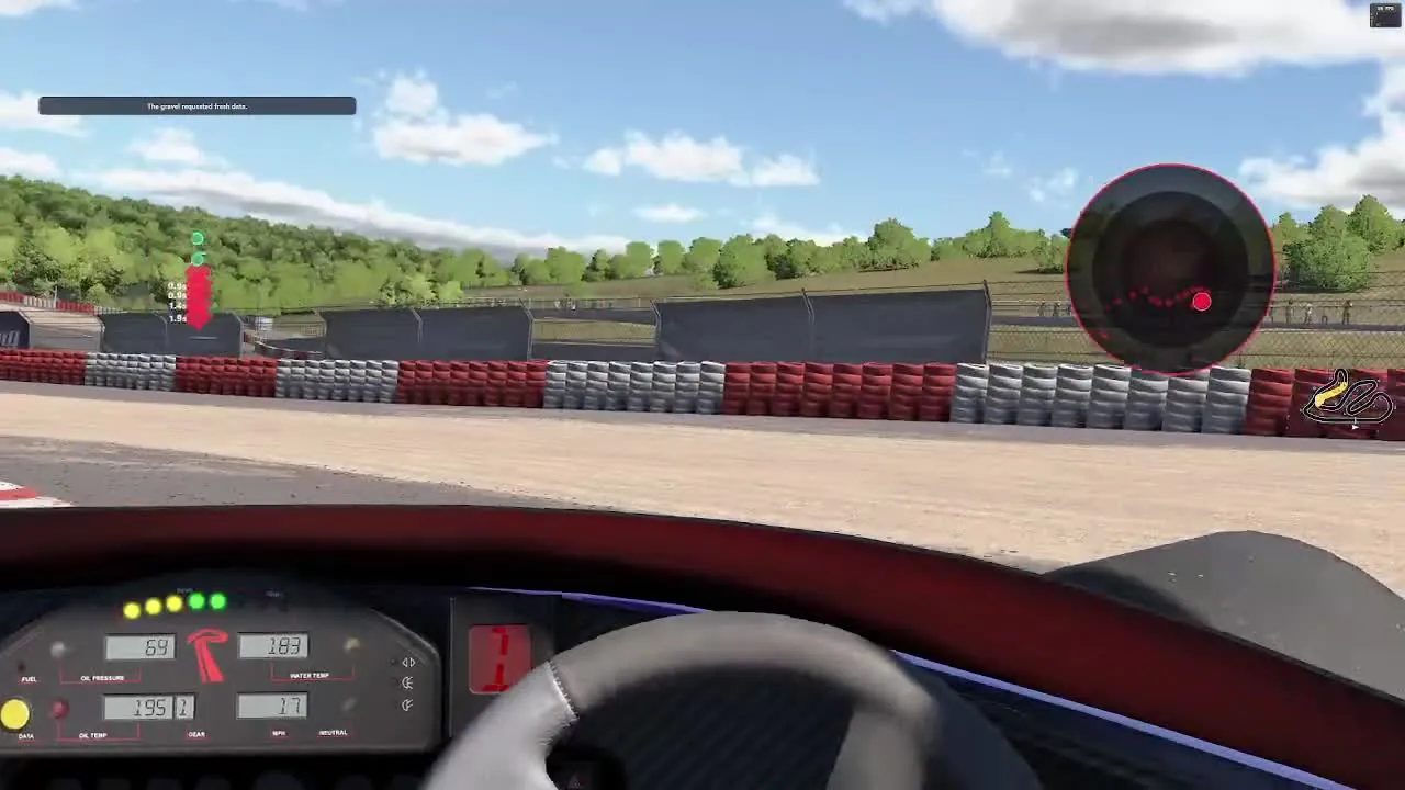 Lynx Vector off-track quip during an iRacing session