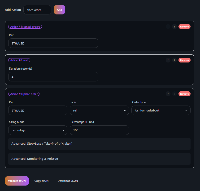 Screenshot of the Webhook Configurator's main interface